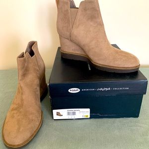 Dr. Scholl Suede Wedge Booties